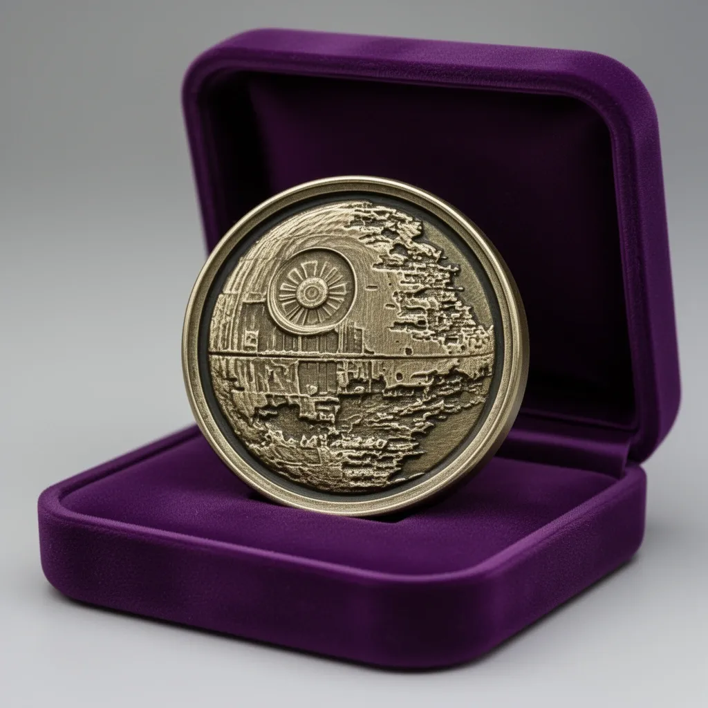 Brass Coin Deep Relief